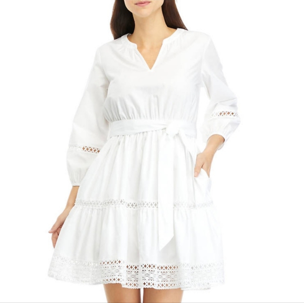 Wonderly Inset White Dress